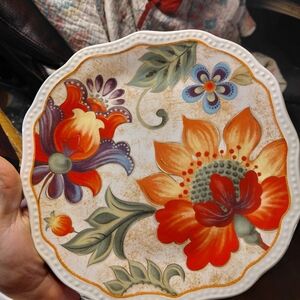 Noble Excellence MAJESTIC FLORAL Salad Plates 8 7/8" - Set of 6-